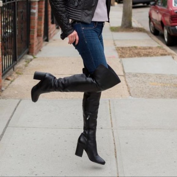 Via Spiga Beline Over-the-Knee Boots Gray Sz 7.5 - Picture 11 of 13